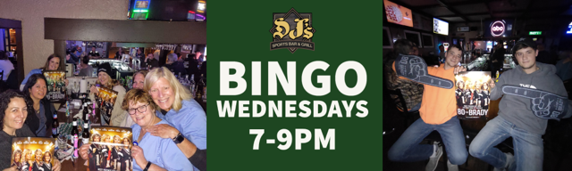 WEDNESDAY NIGHT BINGO 7-9 PM