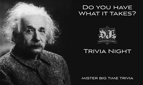 THURSDAY NIGHT-LIVE TRIVIA 7-9pm 